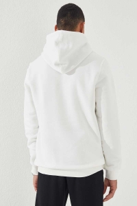 Biała bluza z kapturem kangurka Air Force Tommy life 87838