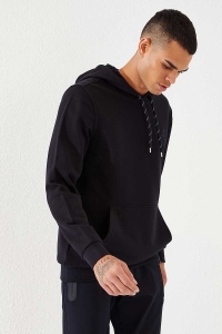 Ciemnogranatowa bluza męska kangurka kaptur Tommy Life 87872