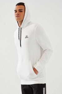 Biała bluza męska kangurka kaptur Tommy Life 87872