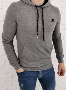 Szara bluza męska kangurka kaptur Tommy Life 87872