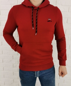Bordowa bluza męska kangurka kaptur Tommy Life 87872