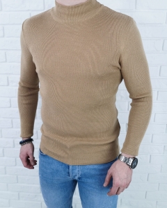 Półgolf sweter męski beżowy 3431