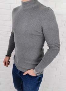 Szary sweter półgolf męski 3431