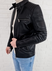 Kurtka skórzana męska ramoneska biker 1631