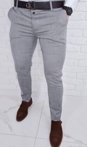 Eleganckie spodnie w jodełkę szare 77a