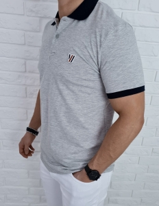 Szara koszulka polo męska tommy life 87938