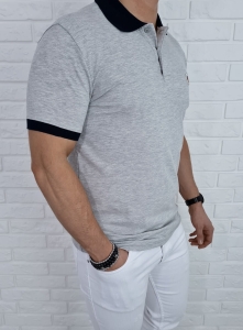 Szara koszulka polo męska tommy life 87938