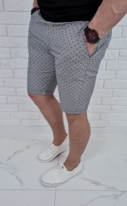 Szare szorty w gwiazdki krótkie spodenki męskie Stylovy 91