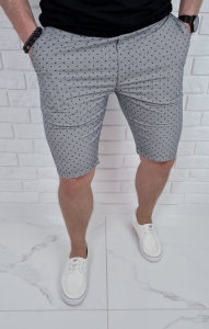 Szare szorty w gwiazdki krótkie spodenki męskie Stylovy 91