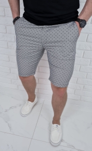 Szare szorty w gwiazdki krótkie spodenki męskie Stylovy 91