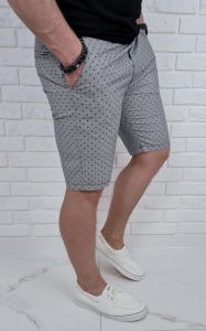 Szare szorty w gwiazdki krótkie spodenki męskie Stylovy 91