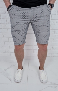 Szare szorty w gwiazdki krótkie spodenki męskie Stylovy 91