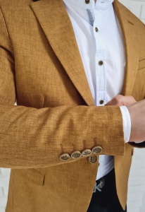 Marynarka męska karmelowa casual Stylovy 3791