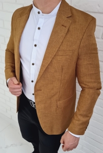 Marynarka męska karmelowa casual Stylovy 3791