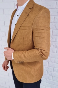 Marynarka męska karmelowa casual Stylovy 3791