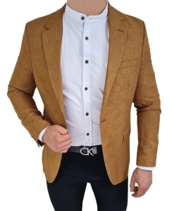 Marynarka męska karmelowa casual Stylovy 3791