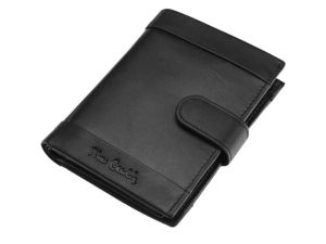 Pierre Cardin Tilak 25 326A nero męski pionowy skórzany czarny portfel