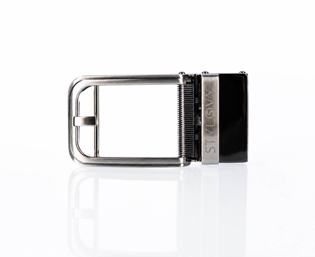 Klamra do paska skórzanego męskiego zaciskowa sprzączka srebrna - Modus Belt