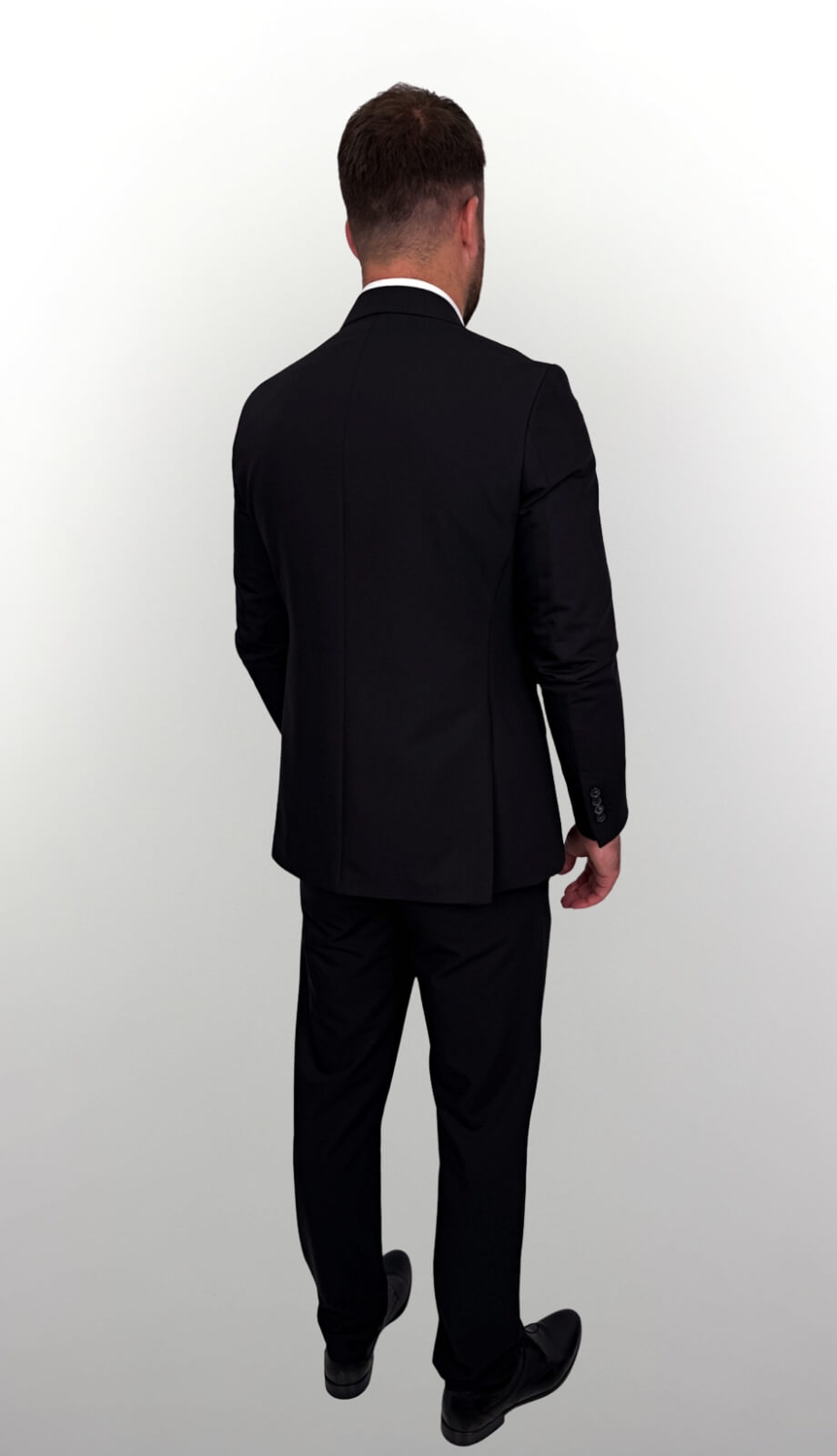 Czarny garnitur męski slim fit 5643