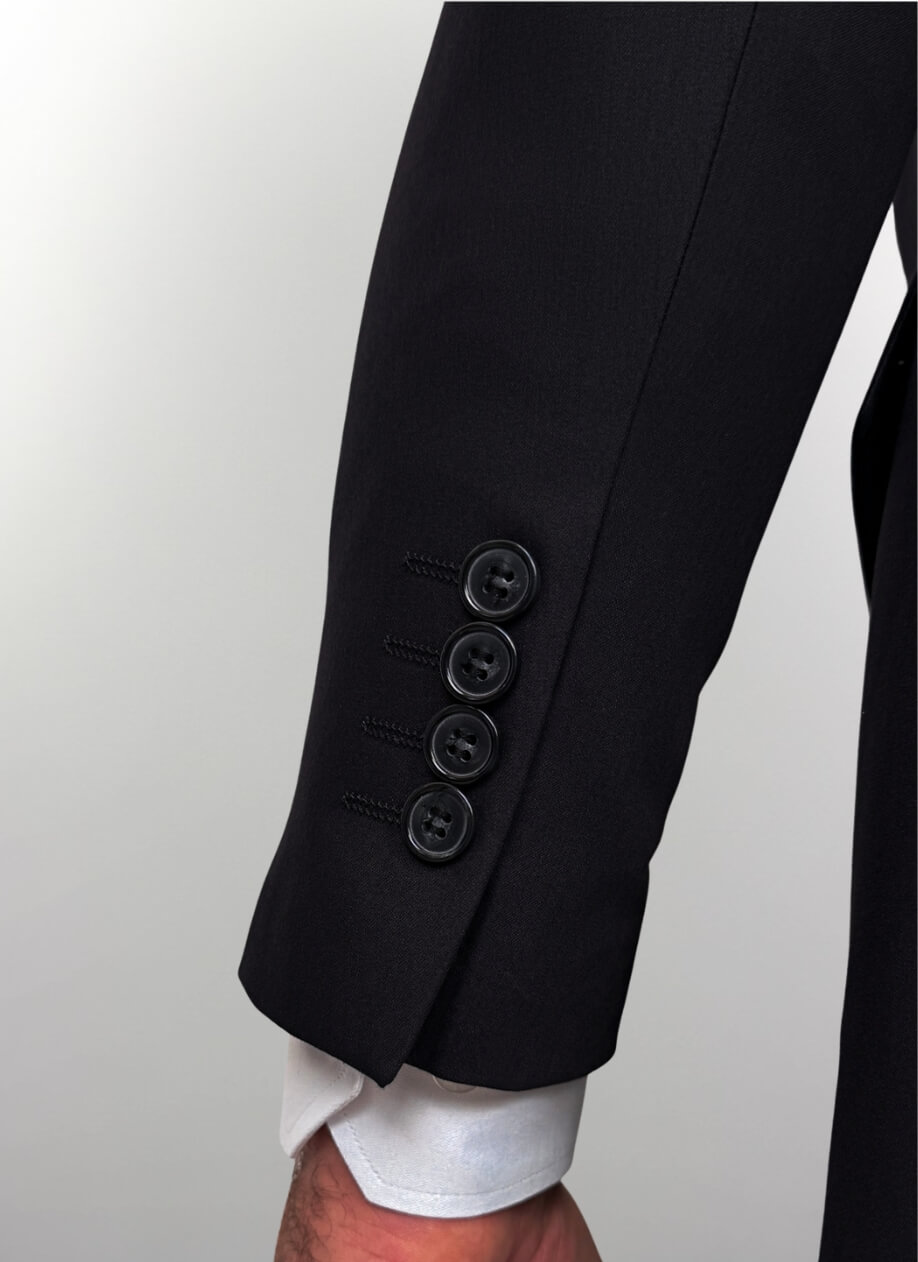 Czarny garnitur męski slim fit 5643