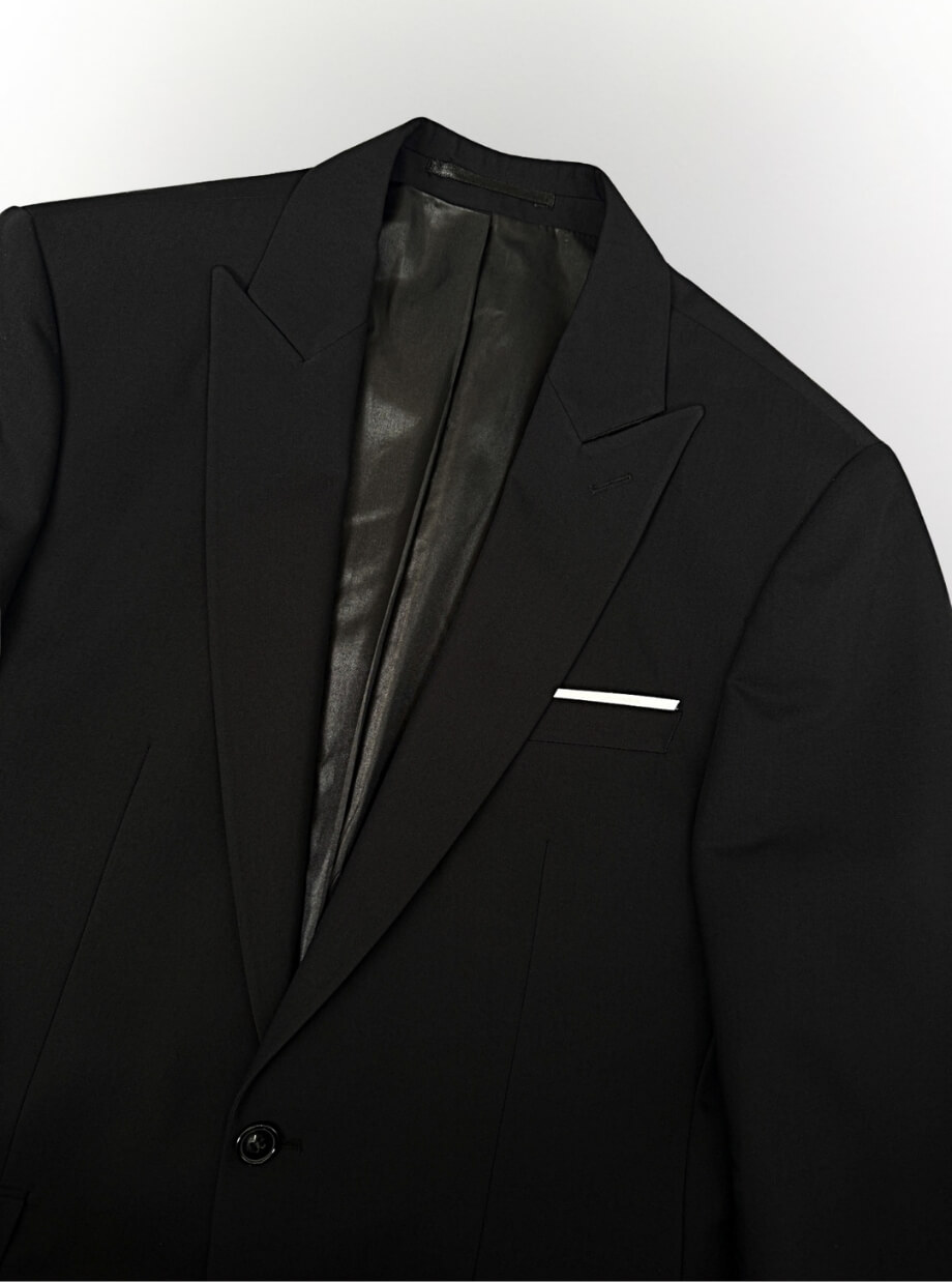Czarny garnitur męski slim fit 5643