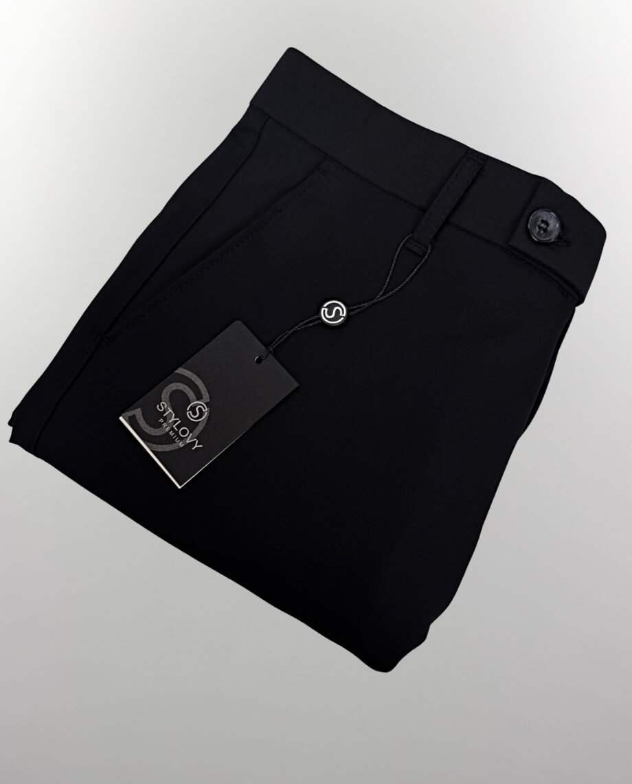 Czarny garnitur męski slim fit 5643